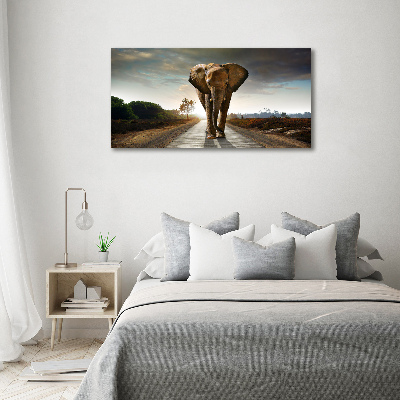 Wandbild Laufender Elefant
