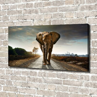 Wandbild Laufender Elefant