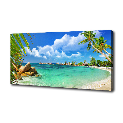 Bild auf leinwand Strand der Seychellen