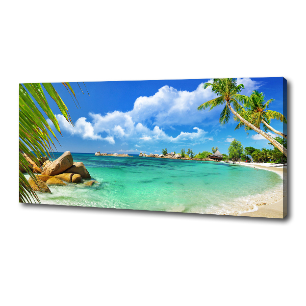 Bild auf leinwand Strand der Seychellen
