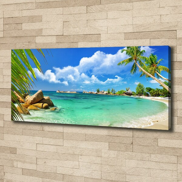 Bild auf leinwand Strand der Seychellen