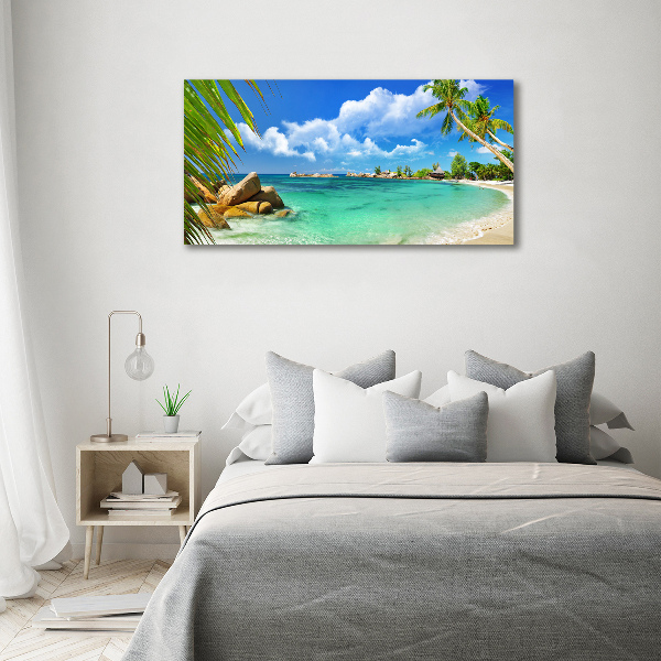 Bild auf leinwand Strand der Seychellen