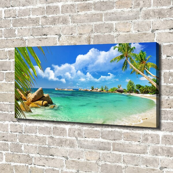 Bild auf leinwand Strand der Seychellen