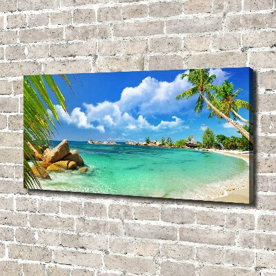 Bild auf leinwand Strand der Seychellen