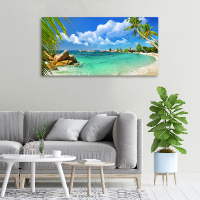 Bild auf leinwand Strand der Seychellen