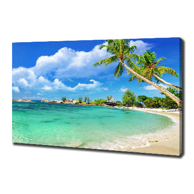 Bild auf leinwand Strand der Seychellen