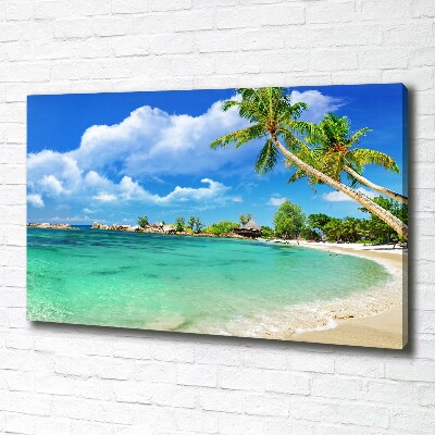Bild auf leinwand Strand der Seychellen