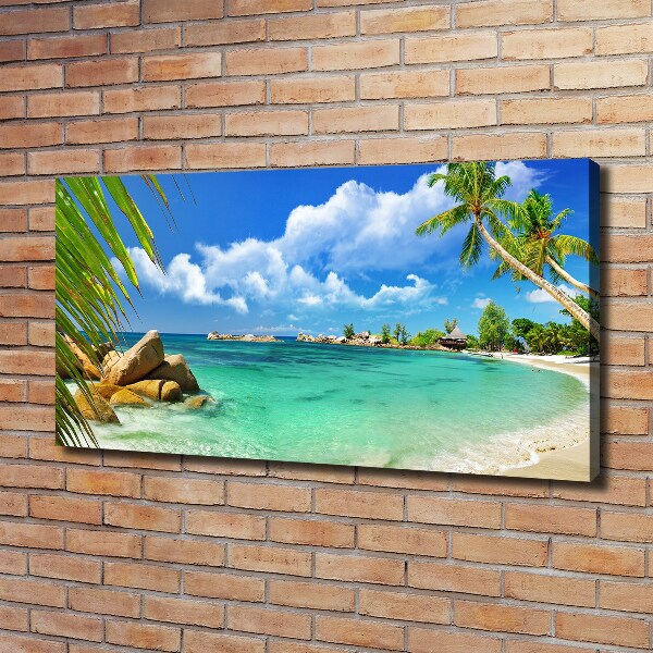 Bild auf leinwand Strand der Seychellen