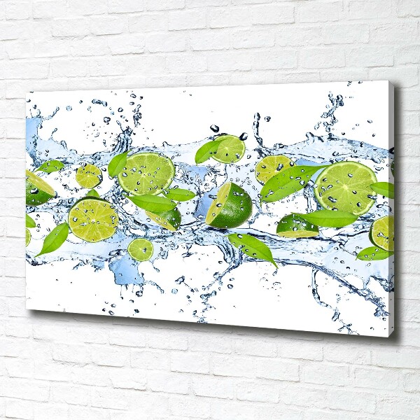 Bild auf leinwand Limetten und Wasser