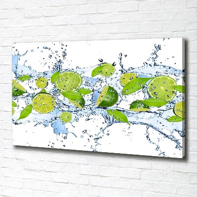 Bild auf leinwand Limetten und Wasser