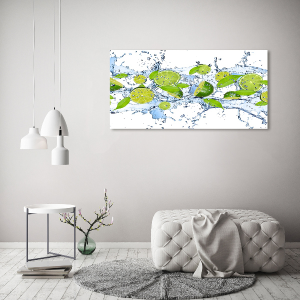 Bild auf leinwand Limetten und Wasser