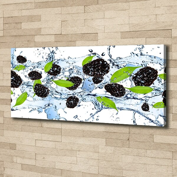 Wandbild Brombeeren und Wasser