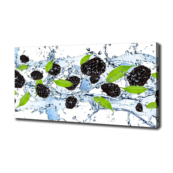 Wandbild Brombeeren und Wasser