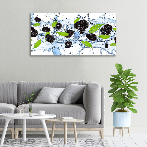 Wandbild Brombeeren und Wasser