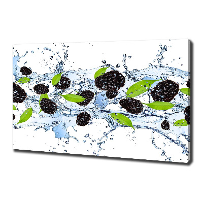 Wandbild Brombeeren und Wasser