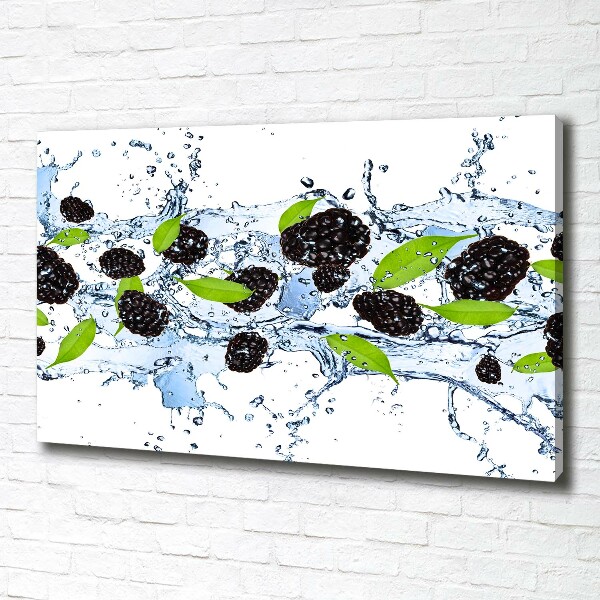 Wandbild Brombeeren und Wasser