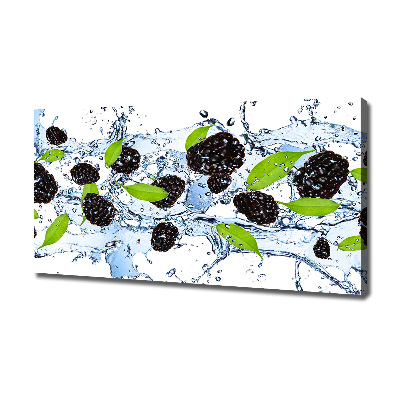 Wandbild Brombeeren und Wasser