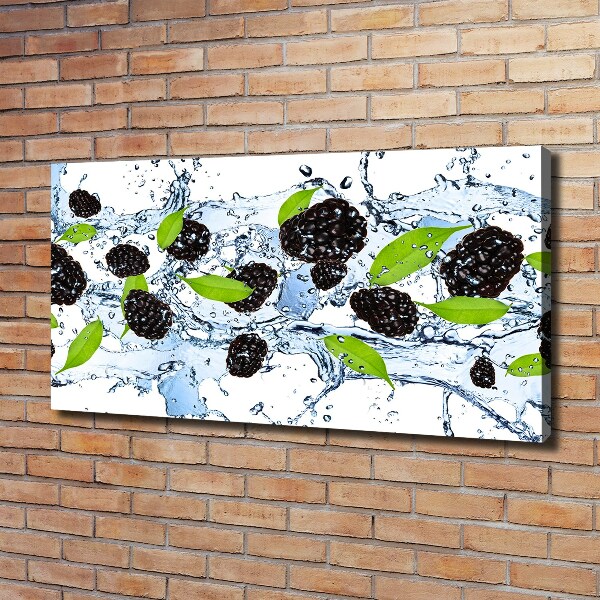 Wandbild Brombeeren und Wasser