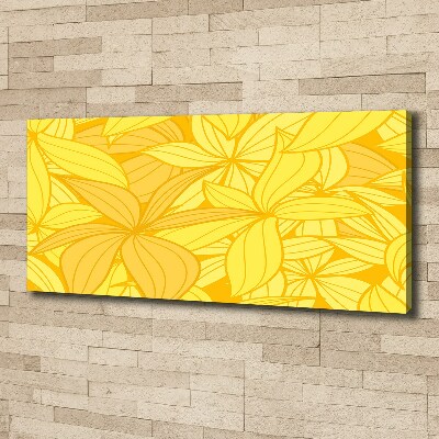 Bild auf leinwand Hintergrund mit gelben Blumen