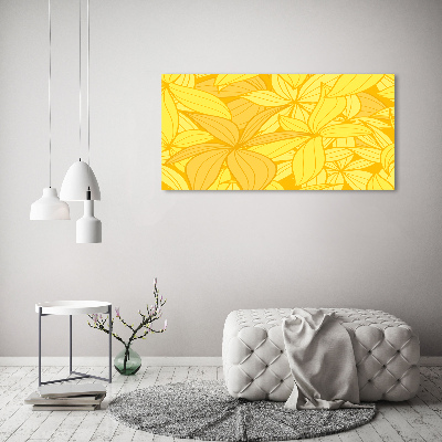 Bild auf leinwand Hintergrund mit gelben Blumen