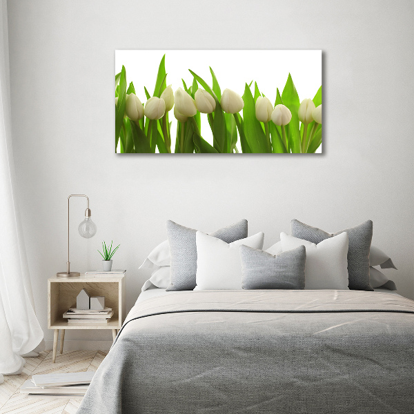 Wandbild Weiße Tulpen