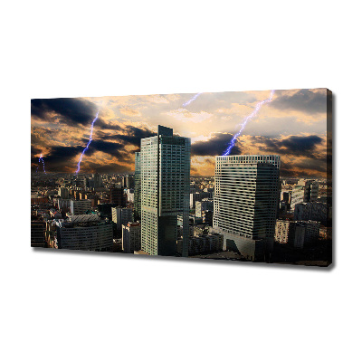 Bild auf leinwand Sturm über Warschau