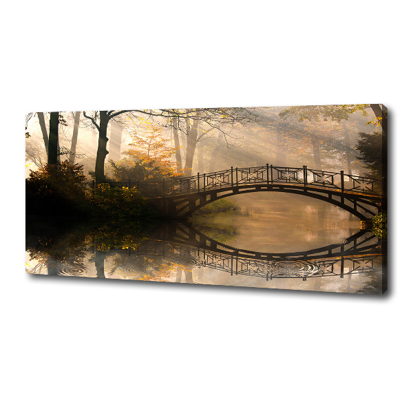 Bild auf leinwand Alte Brücke im Herbst