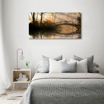Bild auf leinwand Alte Brücke im Herbst