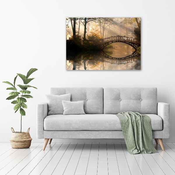 Bild auf leinwand Alte Brücke im Herbst