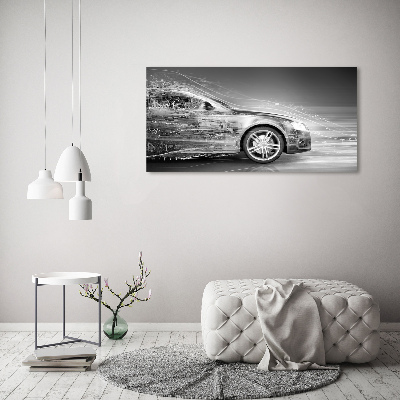 Wandbild Ein rasendes Auto