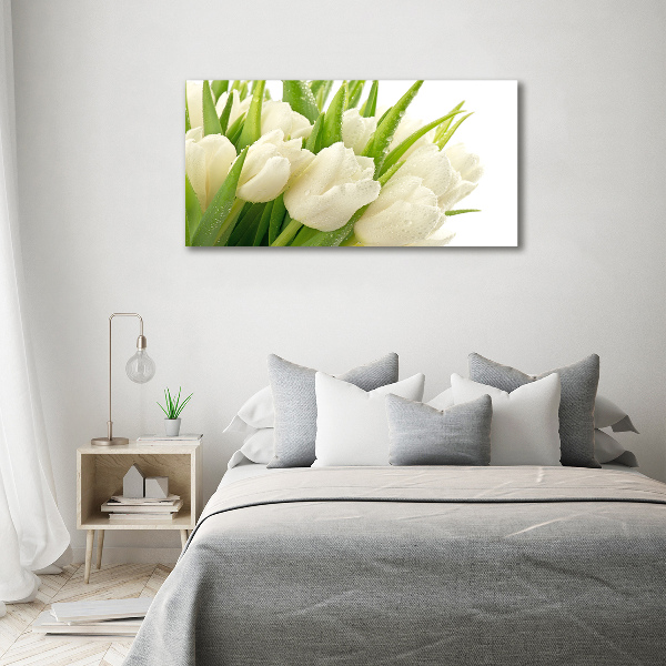 Wandbild Weiße Tulpen