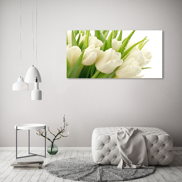 Wandbild Weiße Tulpen