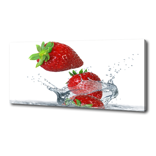 Bild auf leinwand Erdbeeren und Wasser