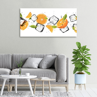 Wandbild Orangen mit Eis