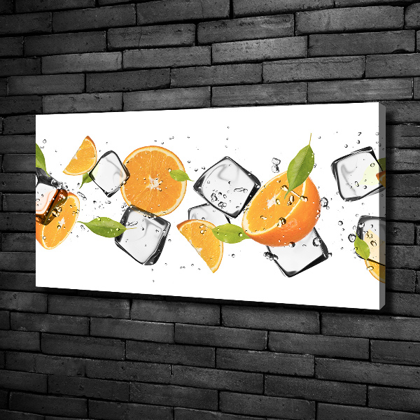 Wandbild Orangen mit Eis