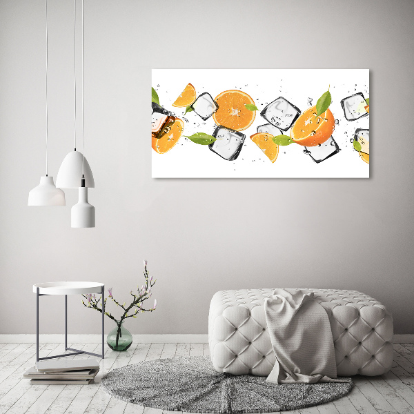 Wandbild Orangen mit Eis