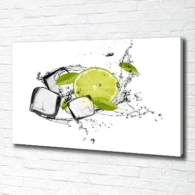 Bild auf leinwand Limette mit Eis