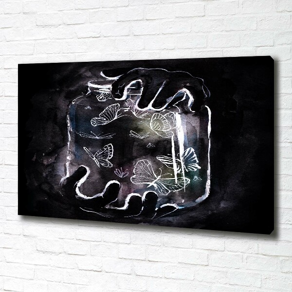 Wandbild Schmetterlinge im Glas