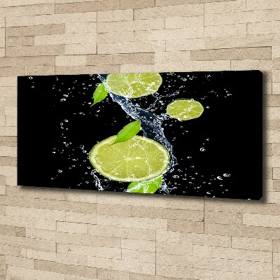 Wandbild Limetten und Wasser
