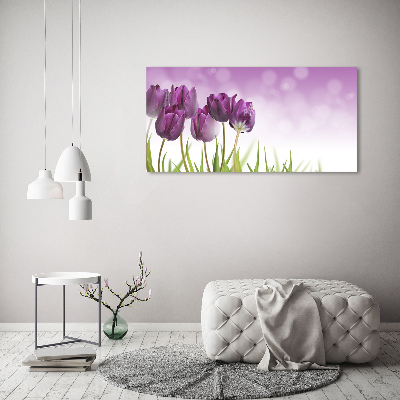 Wandbild Lila Tulpen