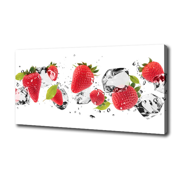 Wandbild Erdbeeren und Wasser