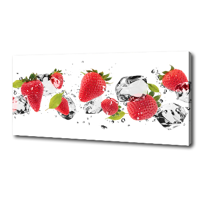Wandbild Erdbeeren und Wasser
