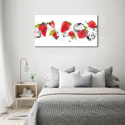 Wandbild Erdbeeren und Wasser