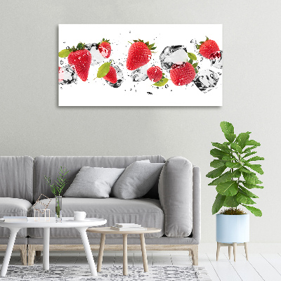 Wandbild Erdbeeren und Wasser