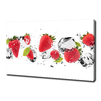 Wandbild Erdbeeren und Wasser