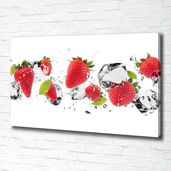 Wandbild Erdbeeren und Wasser