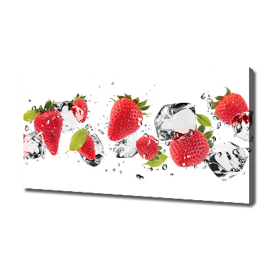 Wandbild Erdbeeren und Wasser