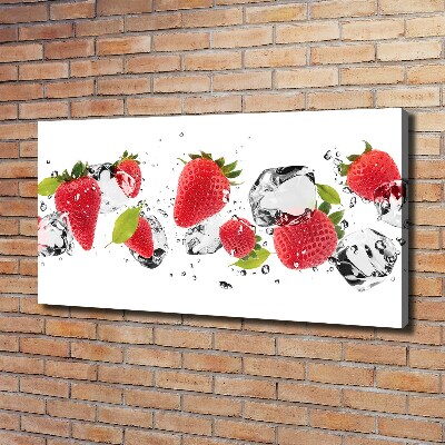Wandbild Erdbeeren und Wasser