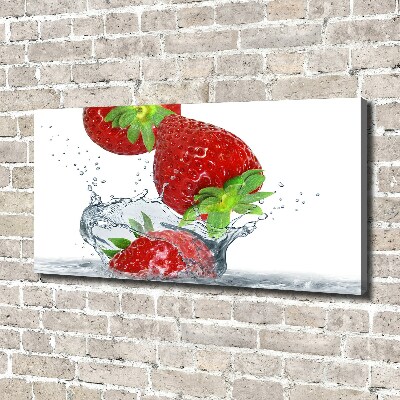 Fotobild Erdbeeren und Wasser
