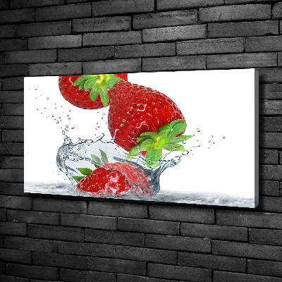Fotobild Erdbeeren und Wasser